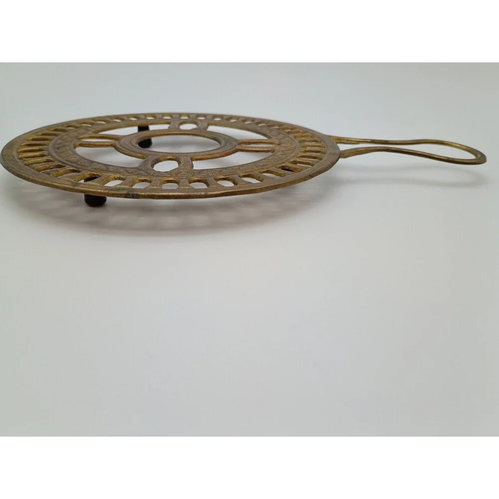 Vintage Brass Teapot Warmer Trivet Food
